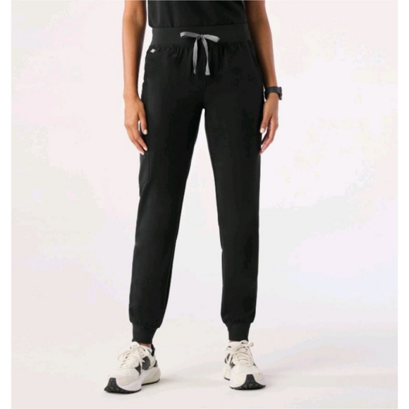 Figs Zamora Jogger Black Scrub Pants Medical Uniform Workwear Women's Small - Picture 1 of 16